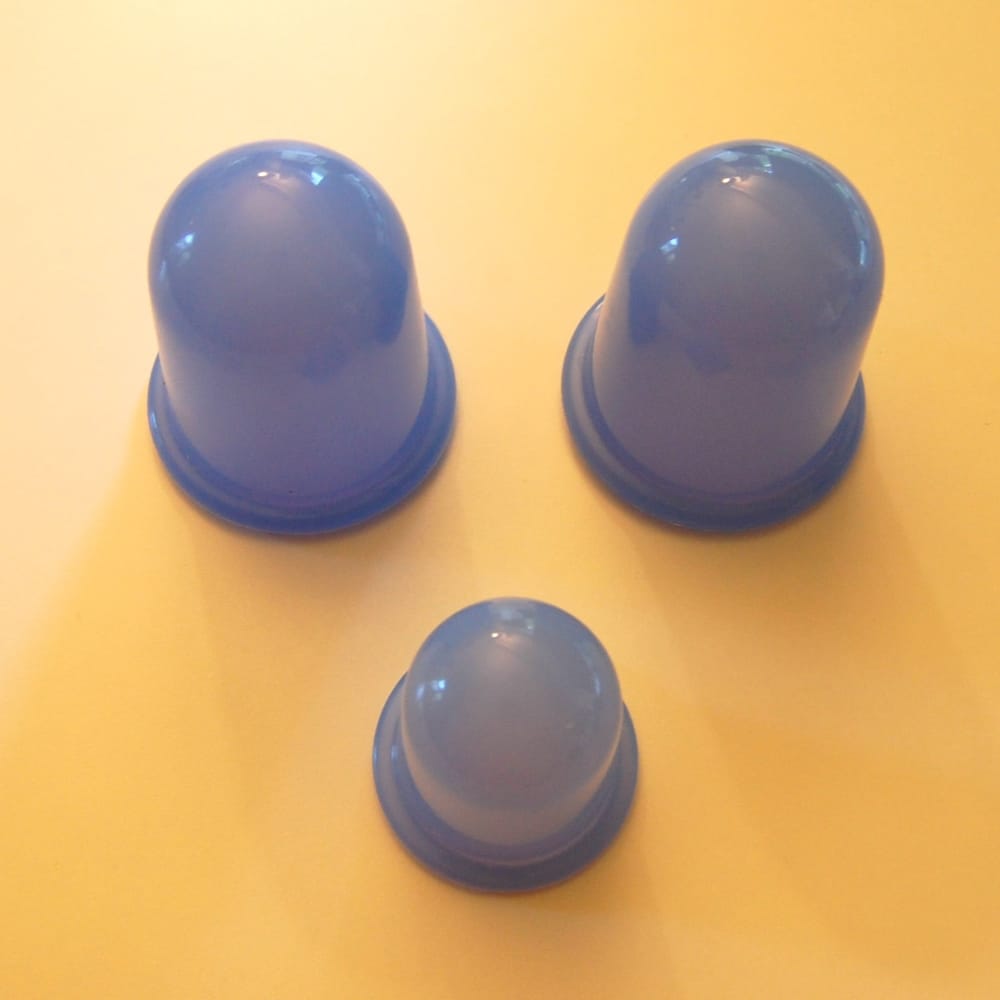 Three soft silicone cupping cups